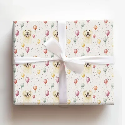 Birthday Fur Real - Gift Wrap for Christmas, Holidays Wrapping Paper, Christmas Wrapping Paper