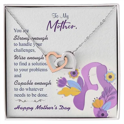 To My Mom Interlocking Hearts Necklace
