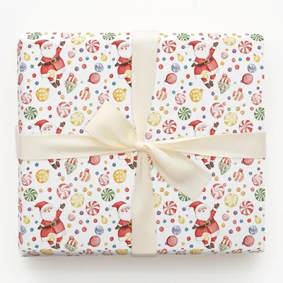 Santa's Crush - Gift Wrap for Christmas, Holidays Wrapping Paper, Christmas Wrapping Paper