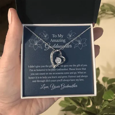 Goddaughter Gift From Godmother, Necklace Gift For Goddaughter