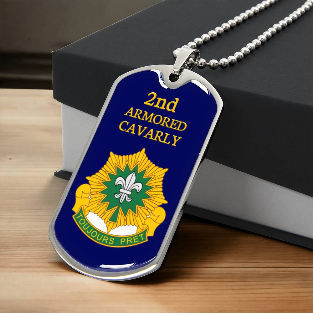 Awesome Dog Tag For 2Nd Armored Cavalry - Army Tag Necklace, Dog Tag