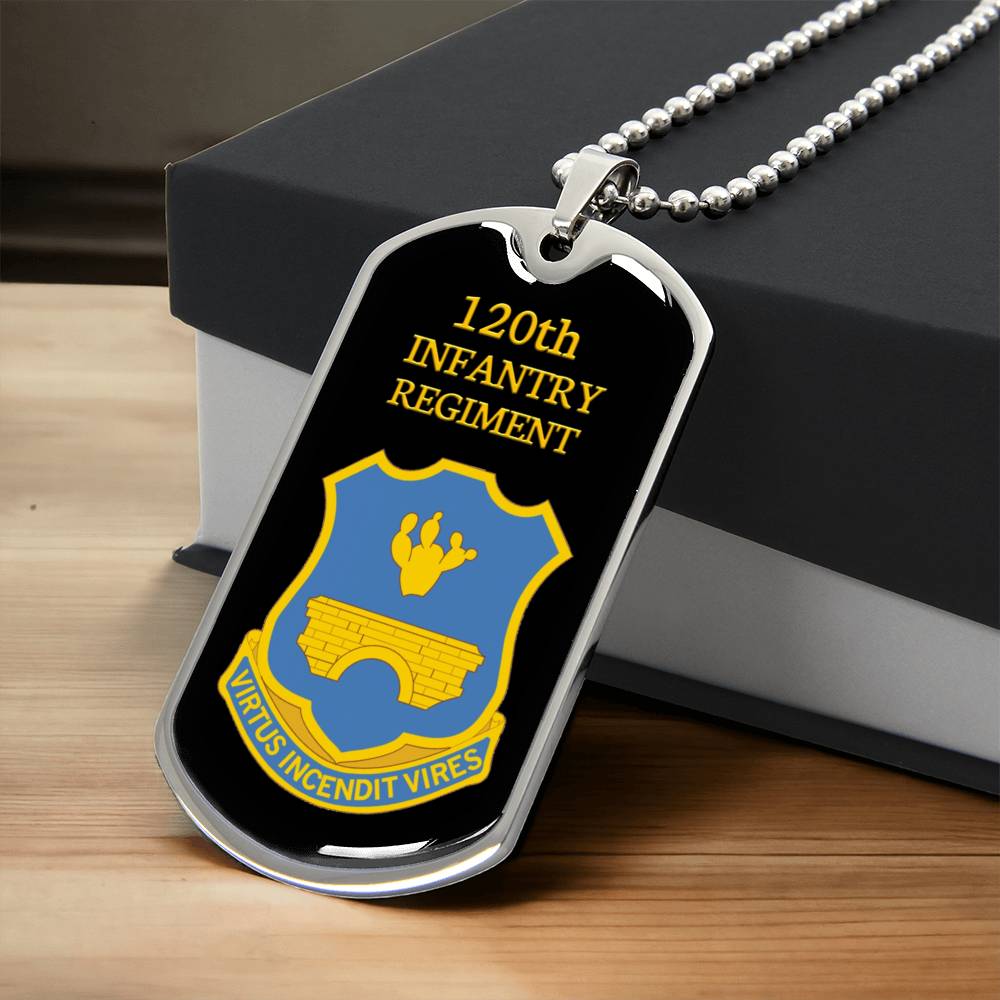 Awesome Dog Tag For 120Th Infantry Regiment - Army Tag Necklace, Dog Tag