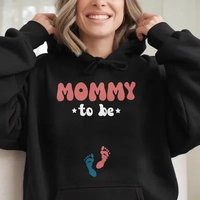 Mommy To Be Pregnancy, Women Hoodie, Expecting Baby Bump Surprise Hoodie, Pregnant Announcement Tops Hoodie