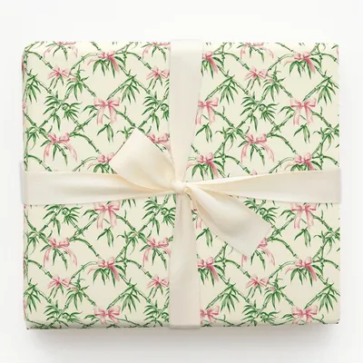 Tangled in Pink Bows - Gift Wrap for Christmas, Holidays Wrapping Paper, Christmas Wrapping Paper