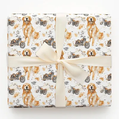 Tail Whip Fetch - Gift Wrap for Christmas, Holidays Wrapping Paper, Christmas Wrapping Paper