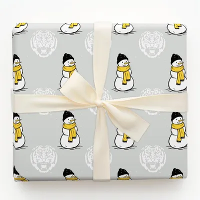 LSU Snowman - Gift Wrap for Christmas, Holidays Wrapping Paper, Christmas Wrapping Paper