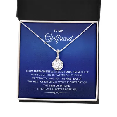To My Girlfriend Necklace, Valentines Necklace For Girlfriend, Anniversary Necklace For Her, Soulmate Gifts, Eternal Hope Necklace, Soulmate