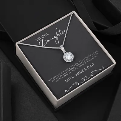 Dear Daughter Necklace - Daughter Mother's Day Gift - To My Daughter Necklace From Mom Dad - Grown Up Daughter Gift From Mom - Gift For Daughter From Dad Mom - Daughters Birthday Gift - Gift For Daughter From Dad, Daughter Father Necklace