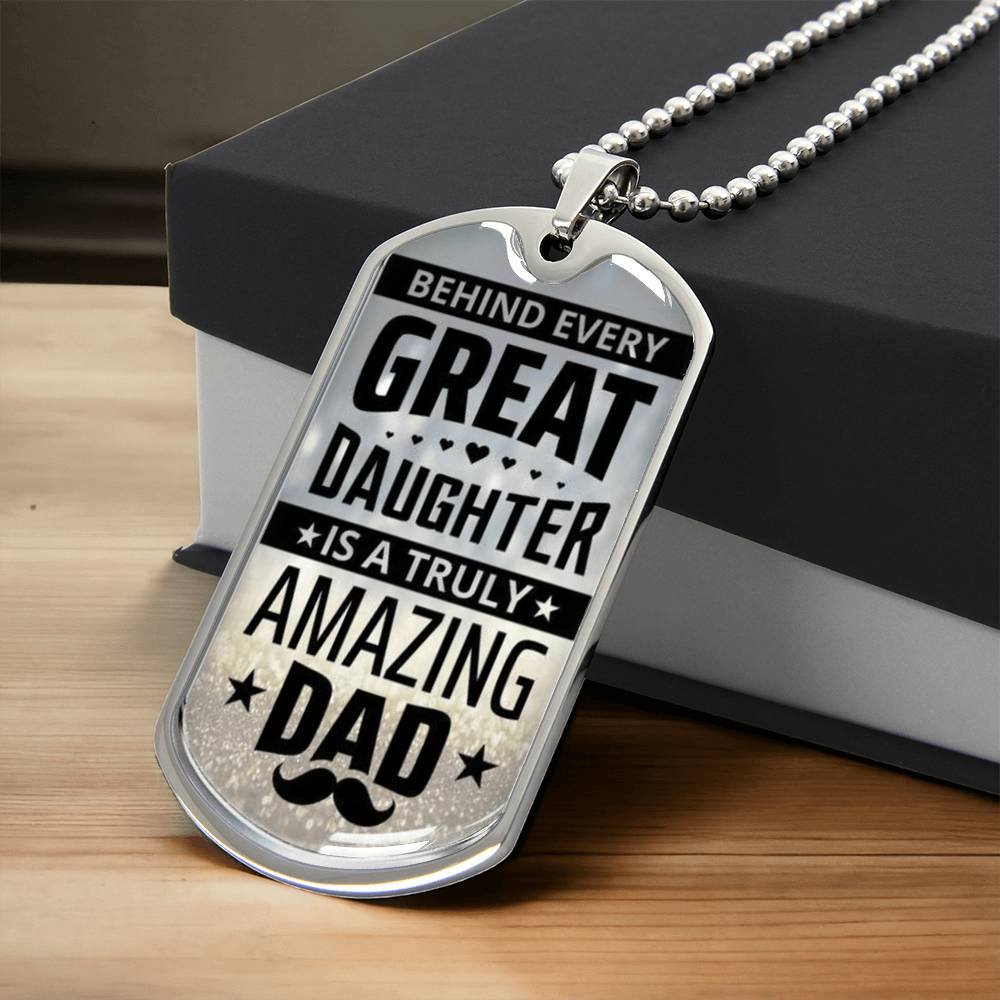 Engraved Dog Tags Necklace For Dad, Gift For Father's Day, Engraved Necklace, Custom Necklace For Husbandboyfriend - Army Tag Necklace, Dog Tag