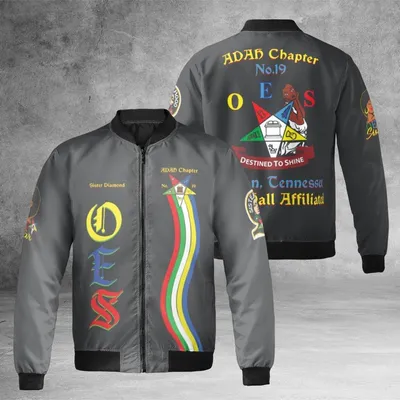 Ansar Shriner Windproof Bomber Jacket, Hillsboro Lodge No. 136, Noble Mason Fan Gear Gift Bomber Jacket
