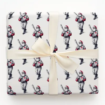 Badger Bats & Blizzard Nights - Gift Wrap for Christmas, Holidays Wrapping Paper, Christmas Wrapping Paper
