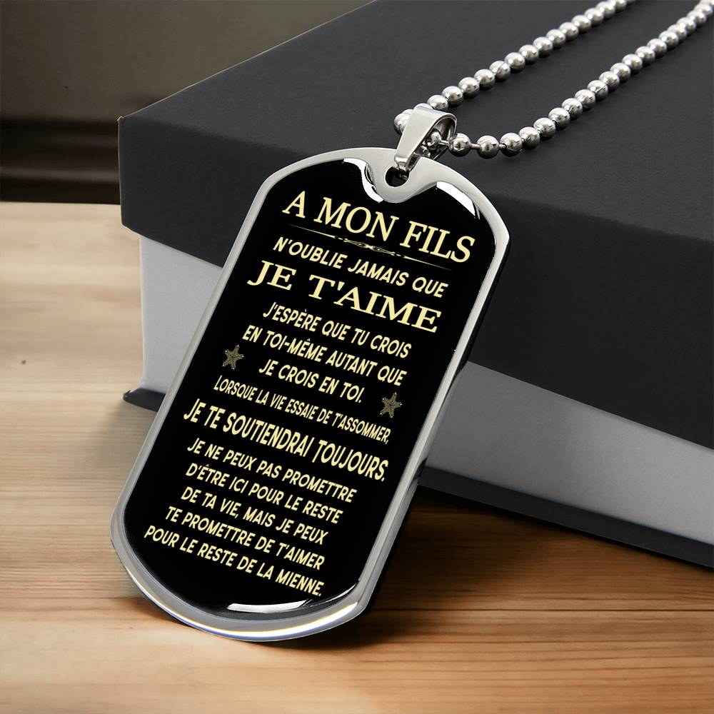 A Mon Fils- Achetez Aujourd'hui Et Économisez - Army Tag Necklace, Dog Tag