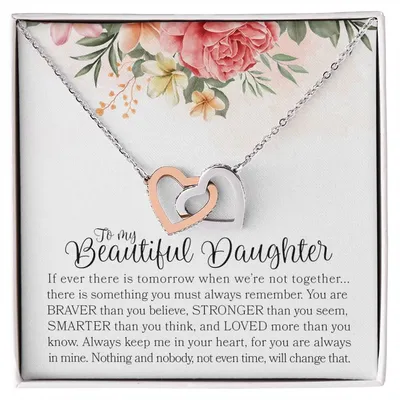 Interlocking Hearts - To Daughter Interlocking Hearts Necklace