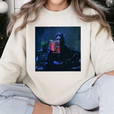 Vintage Ghost Face Halloween Sweatshirt Horror Movie Sweatshirt Horror Character Funny Halloween Sweatshirt Unisex Sweatshirt Gift For Men
