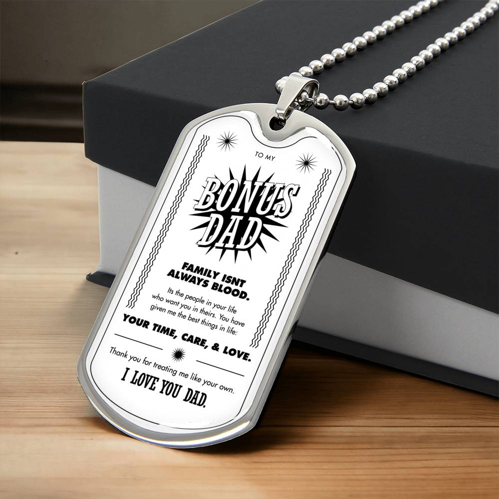 Father's Day Gift For Dad, Custom Necklace For Dad, Personalized Dog Tag, When You Didn't Have My Hand You Had My Back - Army Tag Necklace, Dog Tag