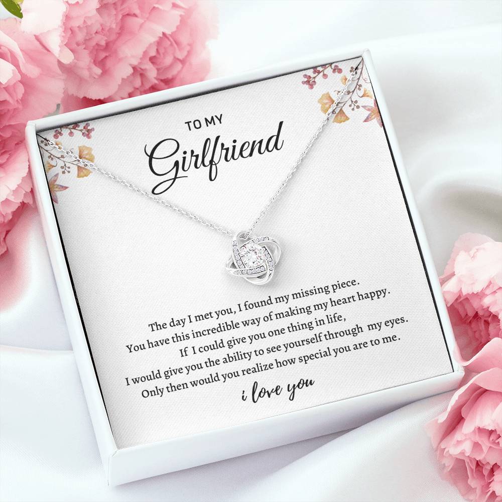To My Girlfriend I Love You - Love Knot Necklace