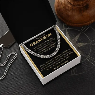 Grandson Just Do Your Best - Cuban Chain Link Cuban Link Chain