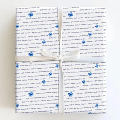 A Gift in Blue - Gift Wrap for Christmas, Holidays Wrapping Paper, Christmas Wrapping Paper