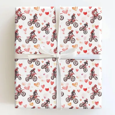 Heart Racing Love - Gift Wrap for Christmas, Holidays Wrapping Paper, Christmas Wrapping Paper
