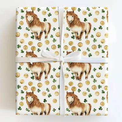 Golden with the Shetland - Gift Wrap for Christmas, Holidays Wrapping Paper, Christmas Wrapping Paper