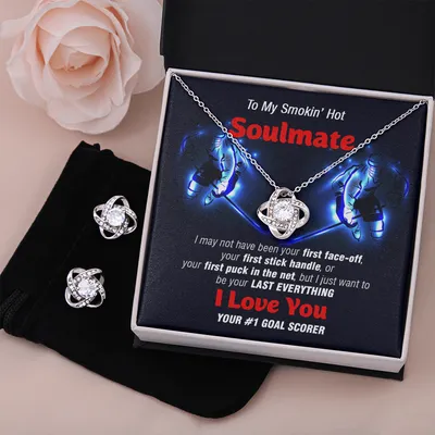 Your Wife Will Love This Earrings and Love Knot Necklace Combo