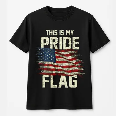 American Pride Flag Graphic T-Shirt, Unisex T-Shirt For Men And Women, Bold 'This Is My Pride Flag' Design, Perfect For Patriotic Daily Wear