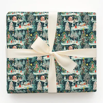 Old Fashioned Festivities - Gift Wrap for Christmas, Holidays Wrapping Paper, Christmas Wrapping Paper