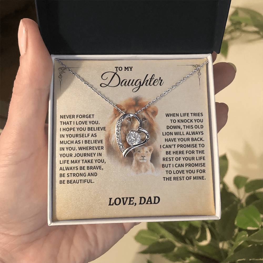 To My Daughter Gift - Forever Love Necklace