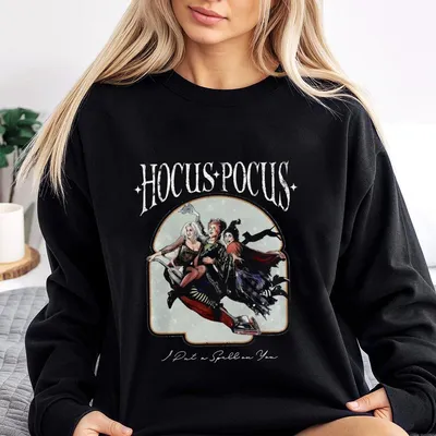 Vintage Hocus Pocus Sweatshirt, Trendy Halloween Top, Unisex Graphic Sweatshirt, Gifts For Men & Women