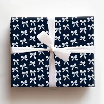 Blanc Knot - Gift Wrap for Christmas, Holidays Wrapping Paper, Christmas Wrapping Paper