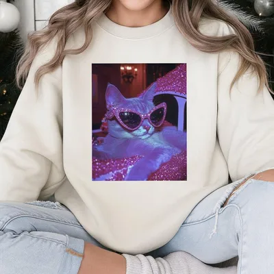 Cat Lover Club Unisex Sweatshirt, Cat Cute Vintage Graphic Sweatshirt, Funny Cat Sweatshirt, Streetwear Top For Men And Women