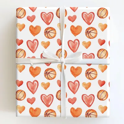 Shot Clock Love - Gift Wrap for Christmas, Holidays Wrapping Paper, Christmas Wrapping Paper