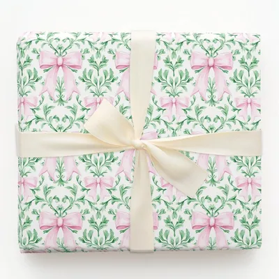 Bow to Mom - Gift Wrap for Christmas, Holidays Wrapping Paper, Christmas Wrapping Paper