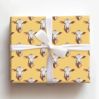 Moo La La - Gift Wrap for Christmas, Holidays Wrapping Paper, Christmas Wrapping Paper