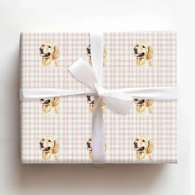 Pinky Pup - Gift Wrap for Christmas, Holidays Wrapping Paper, Christmas Wrapping Paper