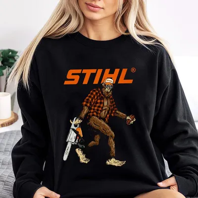Stihl Bigfoot Sweatshirt Lumberjack Chainsaw Sweatshirt 100 Cotton Graphic Casual Medium All Seasons