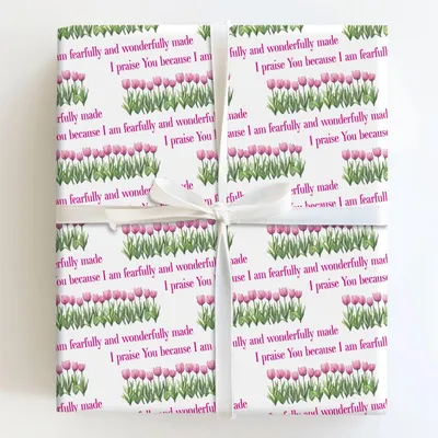 Wonderfully in Pink - Gift Wrap for Christmas, Holidays Wrapping Paper, Christmas Wrapping Paper