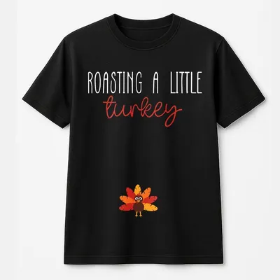 Thanksgiving Fall Pregnancy Announcement T-Shirt Funny Pregnancy Reveal T-Shirt, Mom To Be, Cute Turkey T-Shirt For Mom To Be