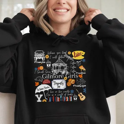 Gilmore Girls Fall Hoodie Annual Autumn Festival Hoodie Vintage Spooky Season Vibes Hoodie Lukes Diner Coffee Merch Hoodie