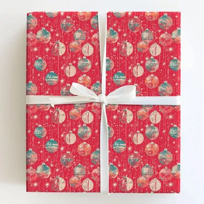 Boogie Nights - Gift Wrap for Christmas, Holidays Wrapping Paper, Christmas Wrapping Paper