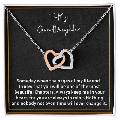 Grand Daughter - Inetrlocking Heart Interlocking Hearts Necklace