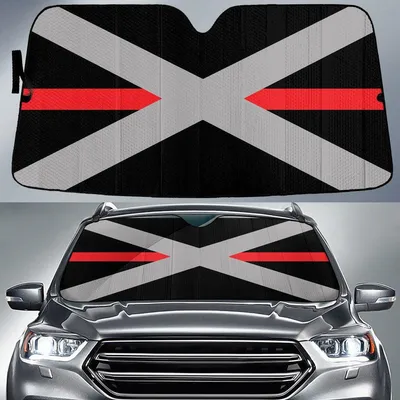 Alabama Flag Thin Red Line Printed Car Sun Shades Cover Auto Windshield PrintSyde