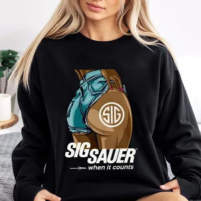 Sig Sauer Tactical Lifestyle Sweatshirt, Full Color Graphic Sweatshirt, Classic American Style Tactical Apparel, Perfect Gift For Dad & Gun Enthusiasts