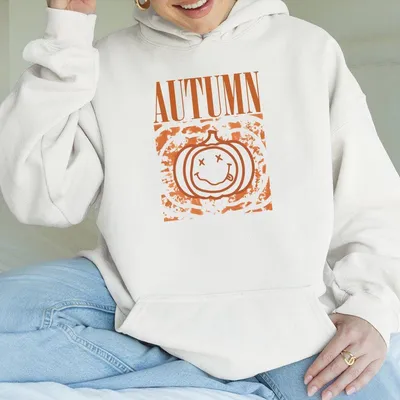 Autumn Pumpkin Rock Hoodie Hoodie For Men And Women Unisex Fall Graphic Top Cozy Casual Hoodie For Autumn Season