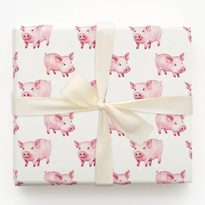 Squeal with Joy - Gift Wrap for Christmas, Holidays Wrapping Paper, Christmas Wrapping Paper