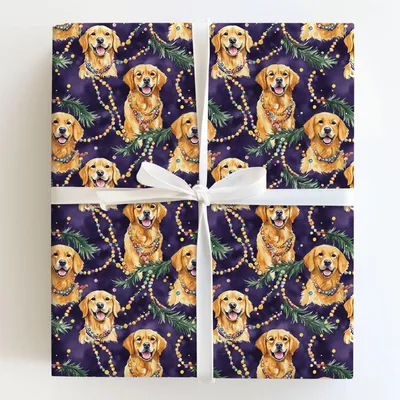 Mardi Paws - Gift Wrap for Christmas, Holidays Wrapping Paper, Christmas Wrapping Paper