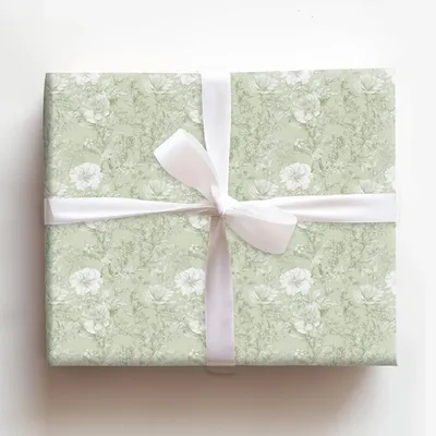 Rosemary Blush - Gift Wrap for Christmas, Holidays Wrapping Paper, Christmas Wrapping Paper