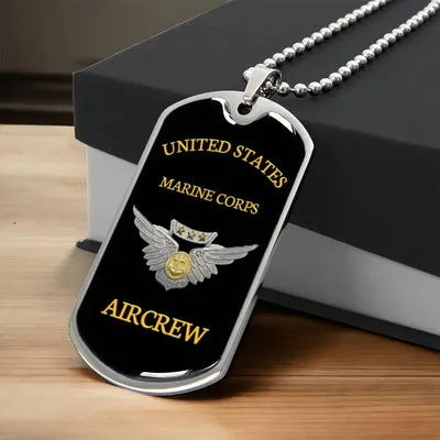 Awesome Dog Tag For Usmc Aircrew - Army Tag Necklace, Dog Tag