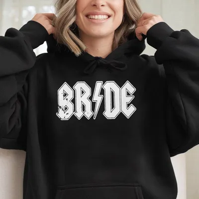 Distressed Bride Hoodie Edgy Rock Cool Bride Hoodie For Women Casual Party Wear Hoodie Top