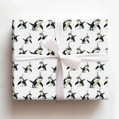 Whale of Fortune - Gift Wrap for Christmas, Holidays Wrapping Paper, Christmas Wrapping Paper